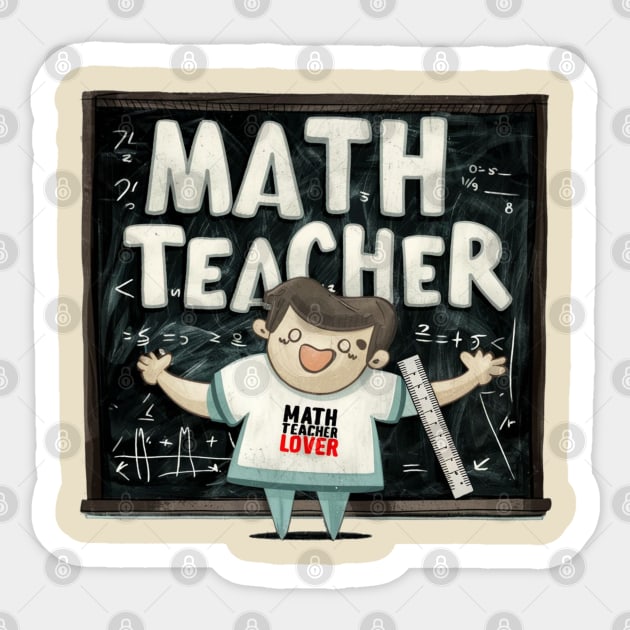 Math Teacher Lover Sticker by Pixel Threads 